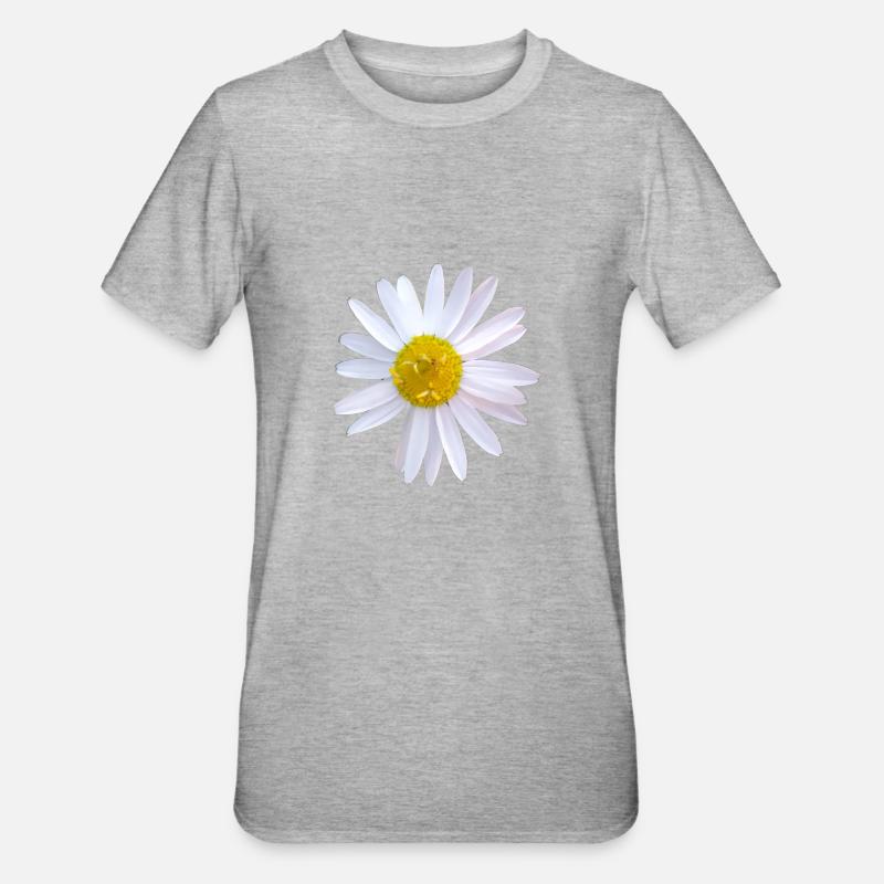 Gänseblümchen - Unisex Polycotton T-Shirt - Grau meliert