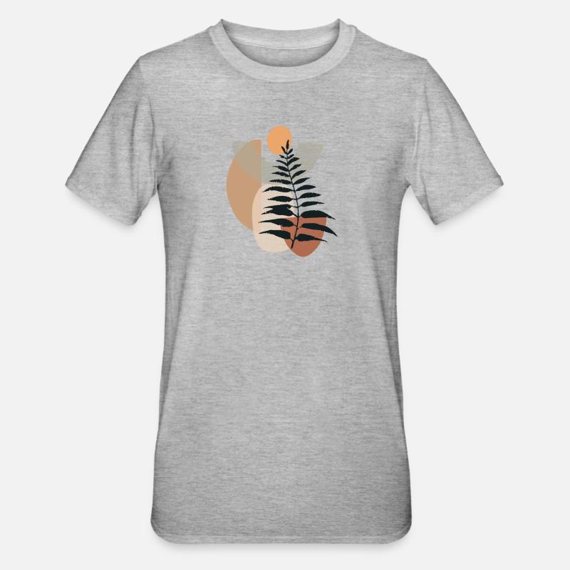 Minimalistic Boho Style - Unisex Polycotton T-Shirt - Grau meliert
