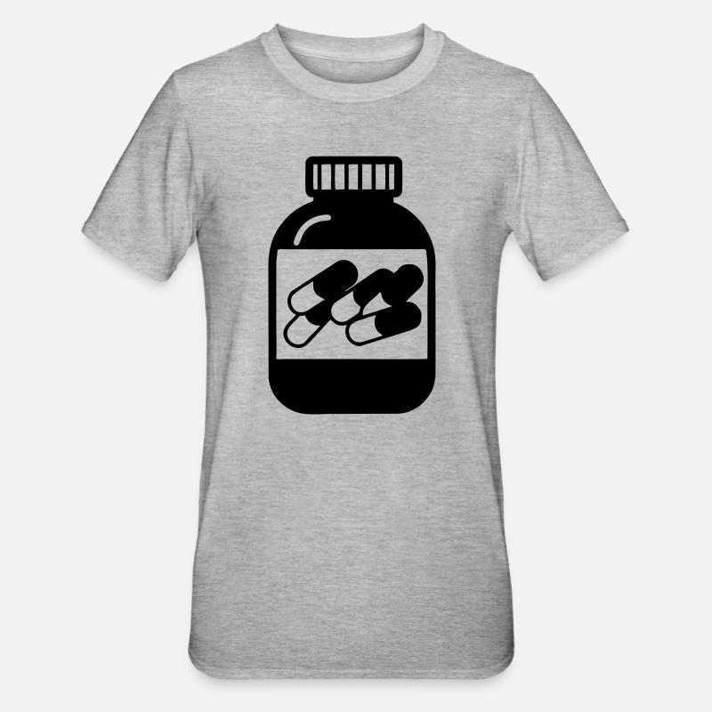 Kapseln - Unisex Polycotton T-Shirt - Grau meliert