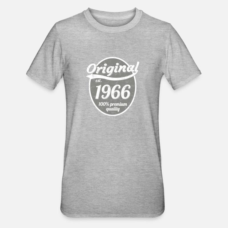 1966 - T-shirt polycoton Unisexe - gris chiné