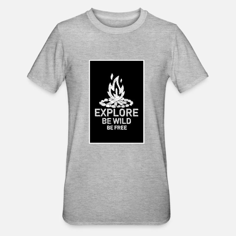 B Wild B Gratuit - T-shirt polycoton Unisexe - gris chiné