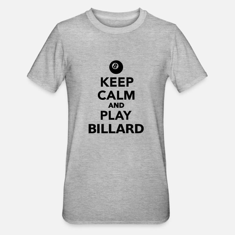 Billard - Unisex Polycotton T-Shirt - Grau meliert