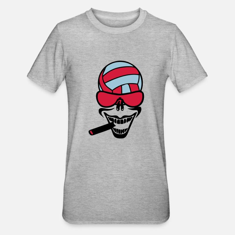 volleyball waterpolo cigar smile - Unisex Polycotton T-Shirt - heather grey