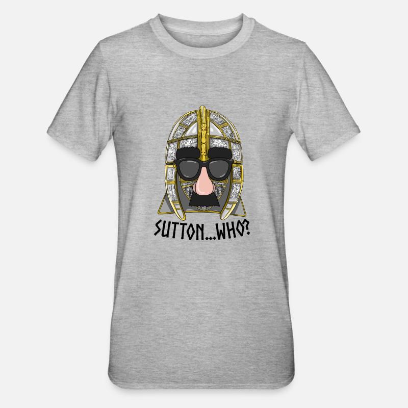 Sutton...who? - Sutton Hoo - Unisex Polycotton T-Shirt - Grau meliert