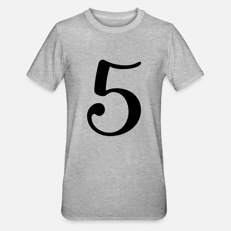 5 - T-shirt polycoton Unisexe - gris chiné