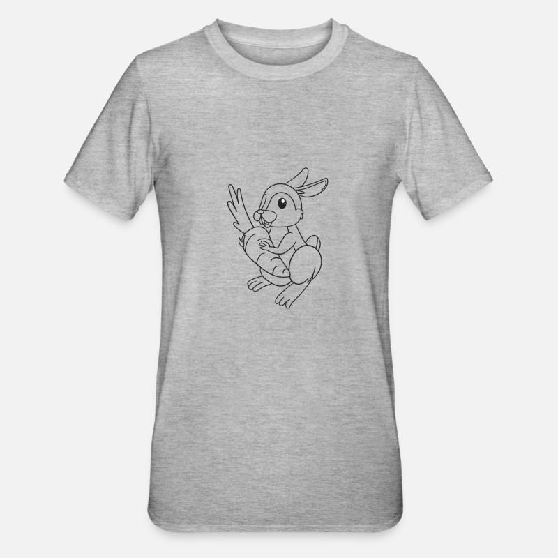 Rabbit, rabbit, gift, gift idea - Unisex Polycotton T-Shirt - heather grey