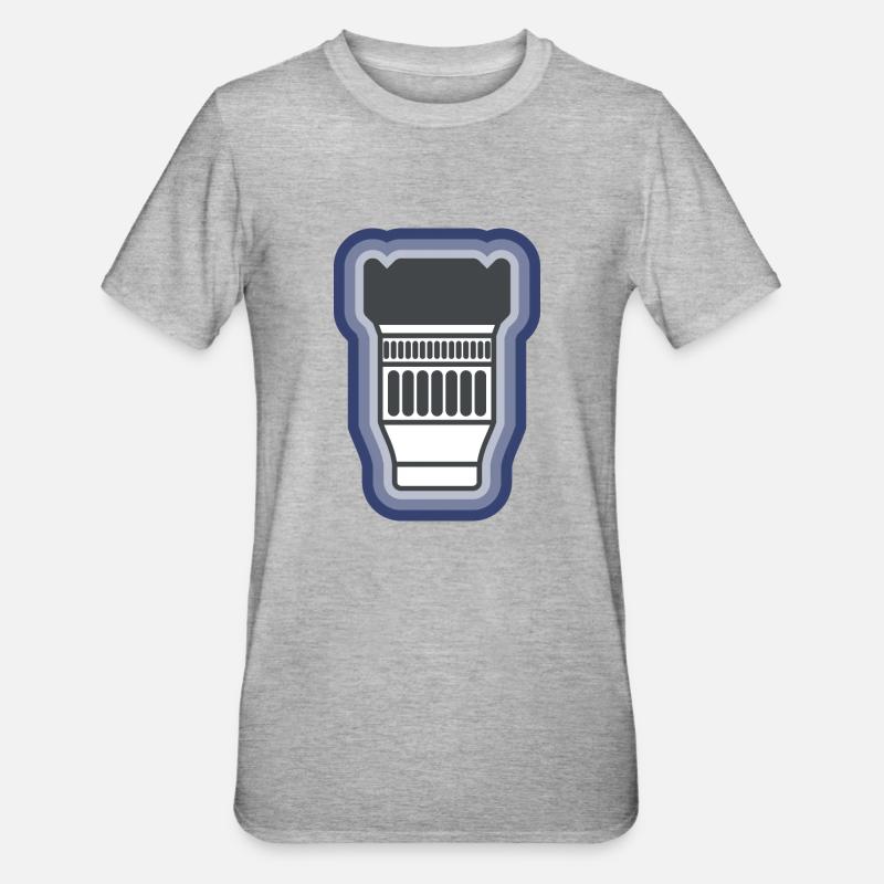Objectif de caméra - T-shirt polycoton Unisexe - gris chiné