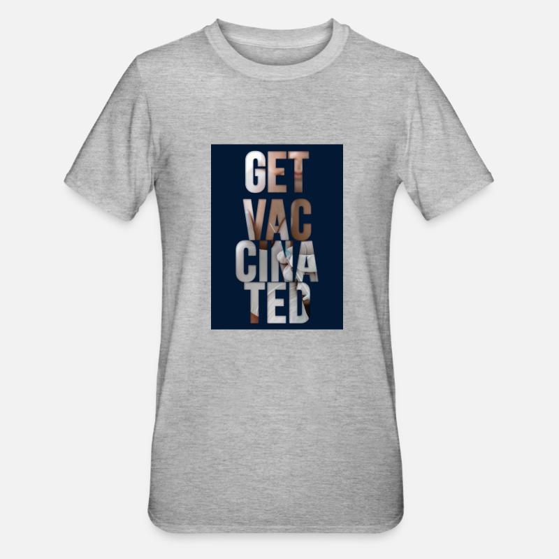 conception creative collage vaccins 1 - T-shirt polycoton Unisexe - gris chiné