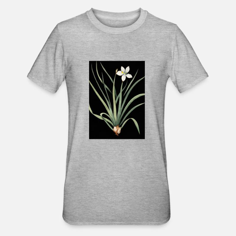 Frontlicht Blume - Unisex Polycotton T-Shirt - Grau meliert