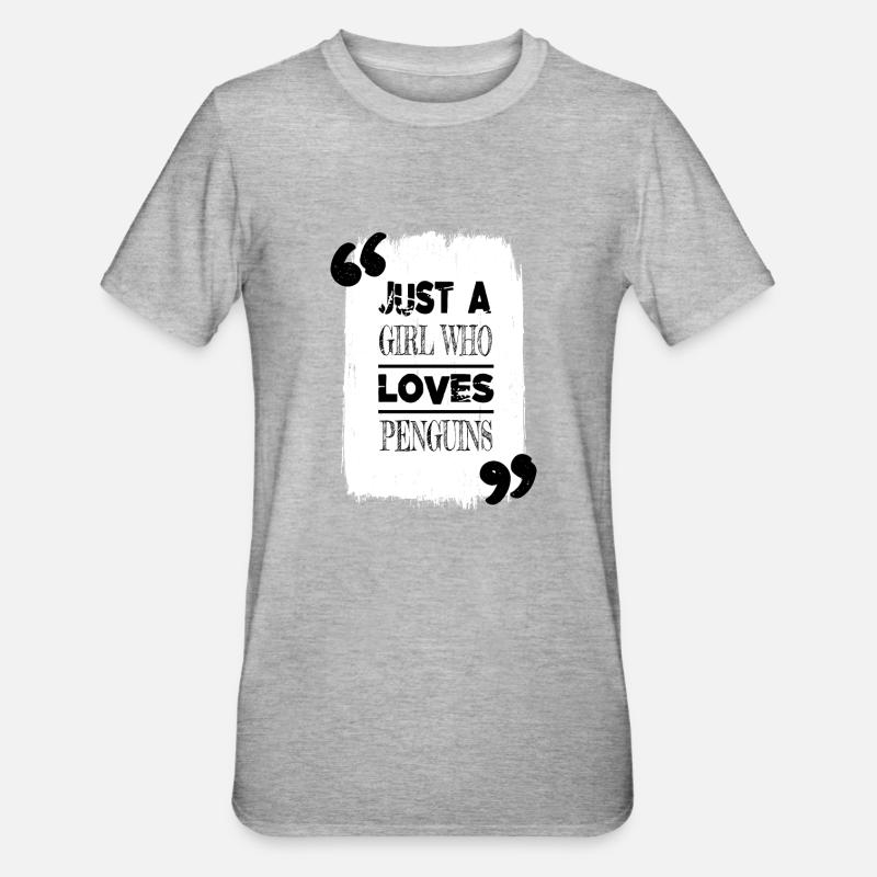 drôle adorable pingouins danseur idée de présent - T-shirt polycoton Unisexe - gris chiné