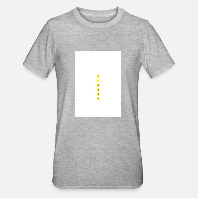 FLEUR - T-shirt polycoton Unisexe - gris chiné