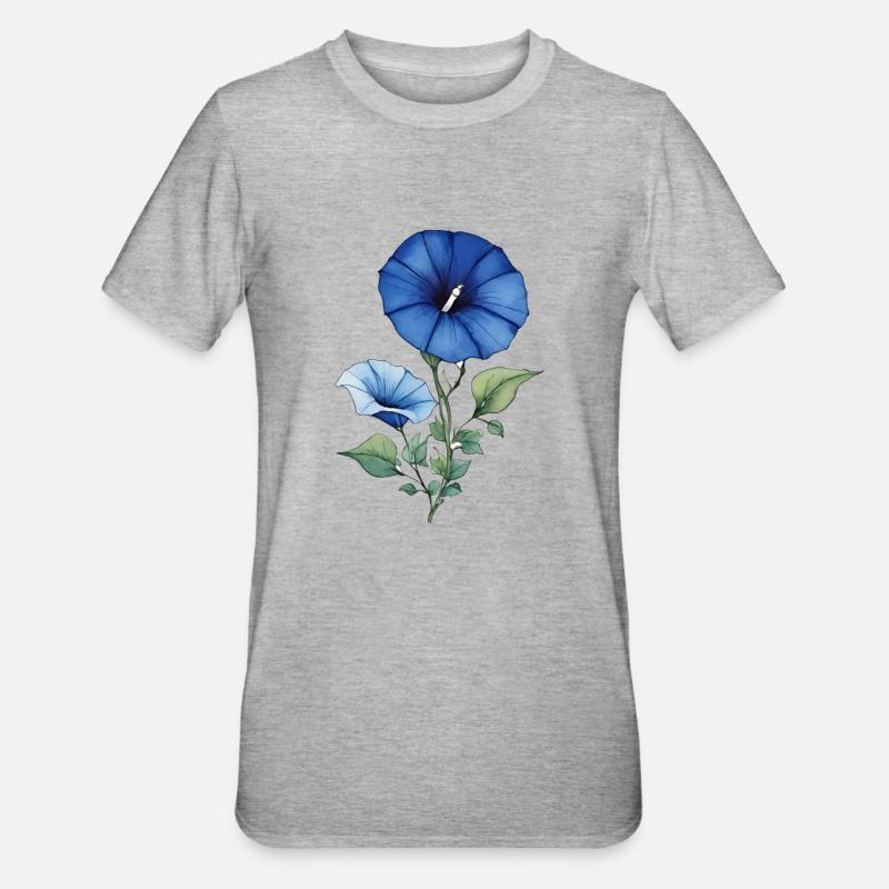 Morning Glory - Unisex Polycotton T-Shirt - heather grey