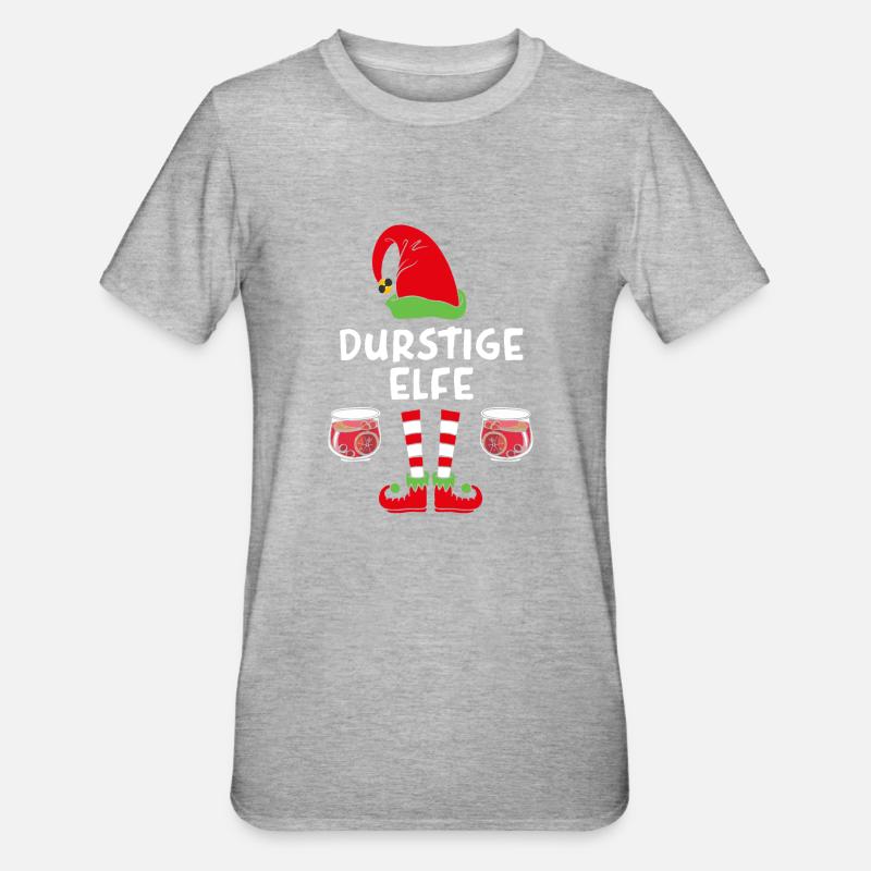 Durstige Elfe - Unisex Polycotton T-Shirt - Grau meliert