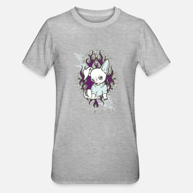 spitz - Unisex Polycotton T-Shirt - Grau meliert