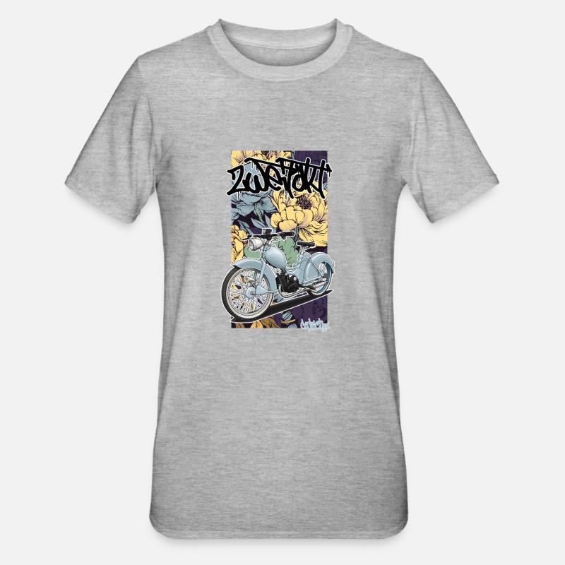SR 2 (hellblau) // Illustration - Unisex Polycotton T-Shirt - Grau meliert