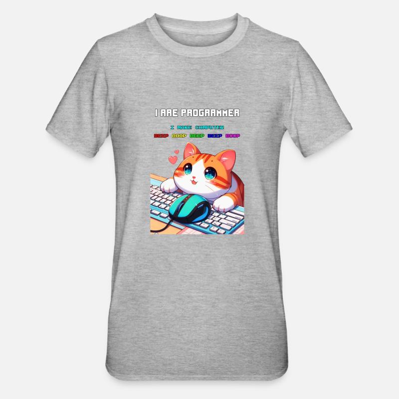 Ich bin Programmierer - Unisex Polycotton T-Shirt - Grau meliert