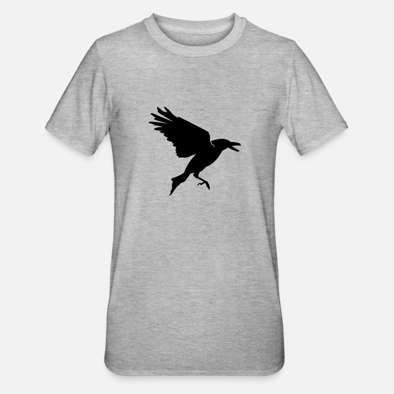 Raven - Unisex Polycotton T-Shirt - heather grey