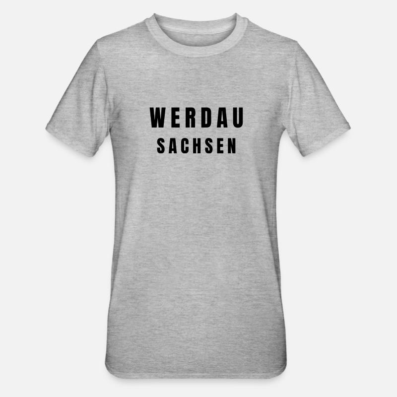 Werdau, Saxe - T-shirt polycoton Unisexe - gris chiné