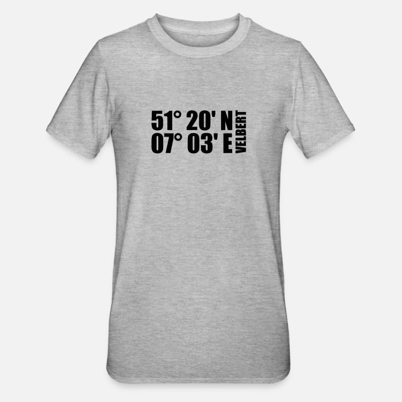Coordonnées de Velbert - T-shirt polycoton Unisexe - gris chiné