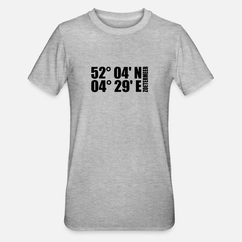 Coordonnées de Zoetermeer - T-shirt polycoton Unisexe - gris chiné