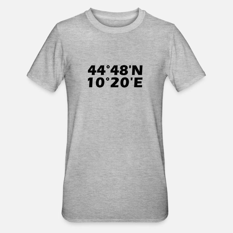 Coordonnées de Parme - T-shirt polycoton Unisexe - gris chiné