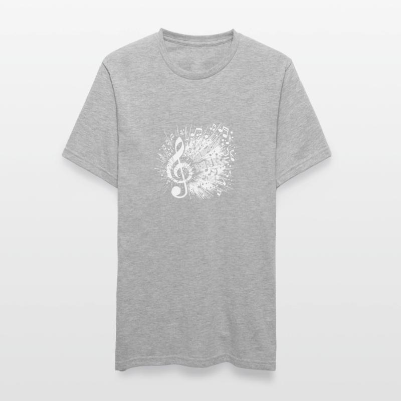 Exploding Music Clef Scale Unisex Polycotton T-Shirt