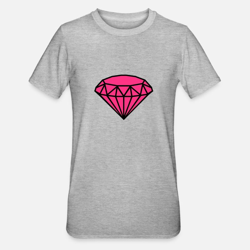 Diamond - Unisex Polycotton T-Shirt - heather grey