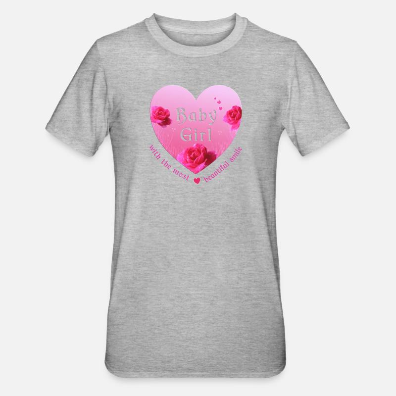 Bébé - T-shirt polycoton Unisexe - gris chiné