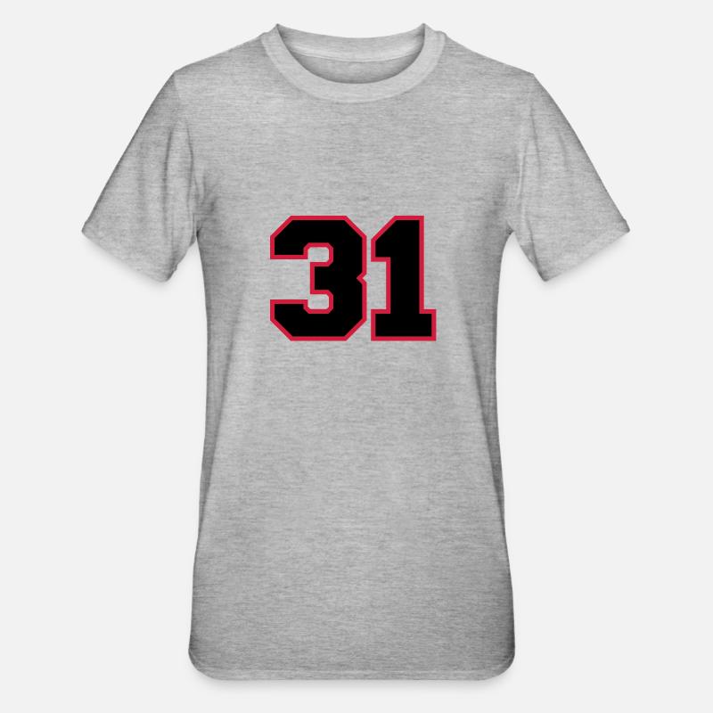 number31 - T-shirt polycoton Unisexe - gris chiné