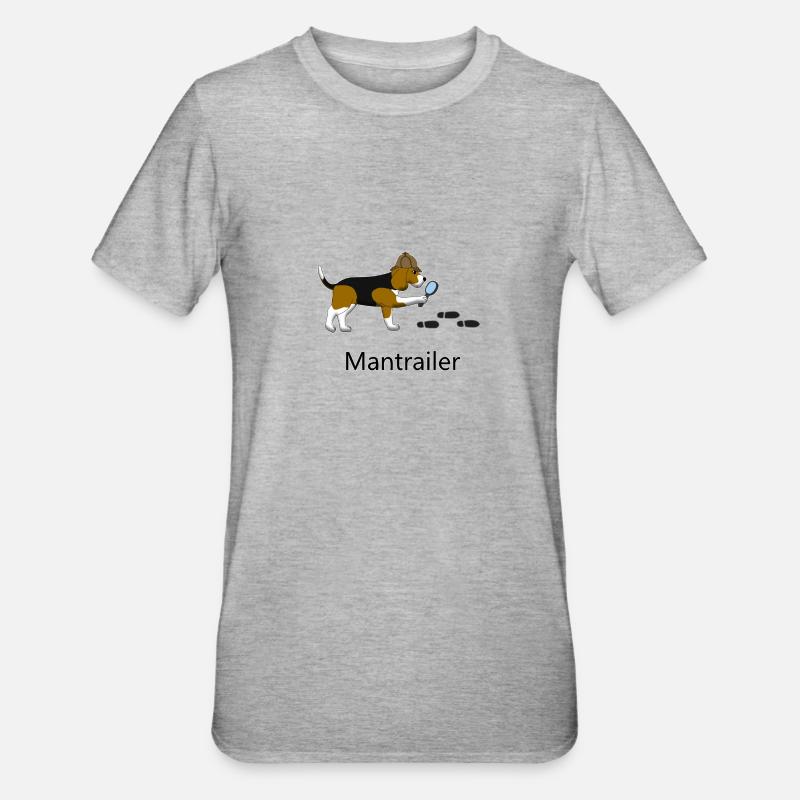 Mantrailing Beagle - Unisex Polycotton T-Shirt - heather grey