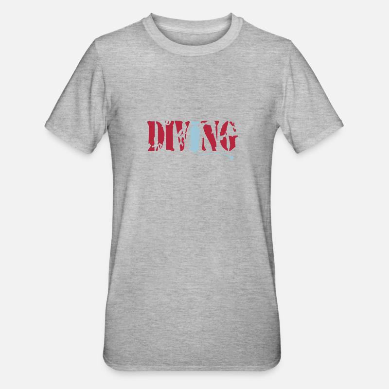 Diving - Unisex Polycotton T-Shirt - Grau meliert