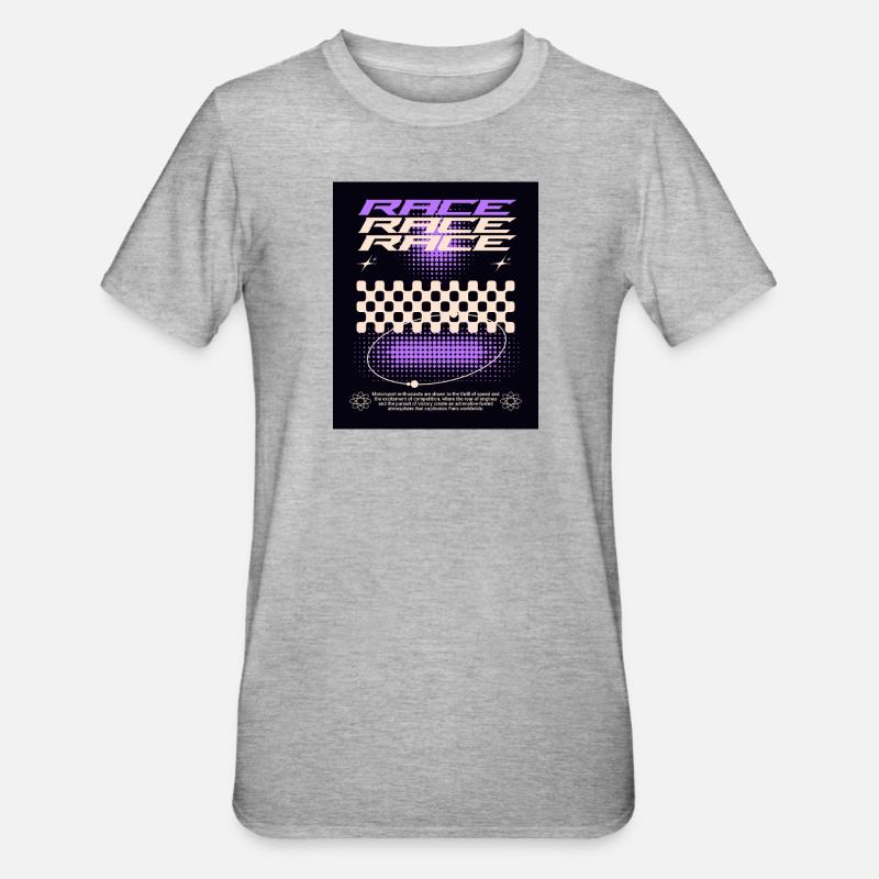 Conception de course / Course - T-shirt polycoton Unisexe - gris chiné