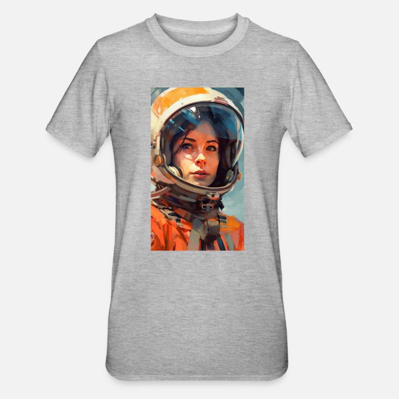 Fille de l’espace - T-shirt polycoton Unisexe - gris chiné
