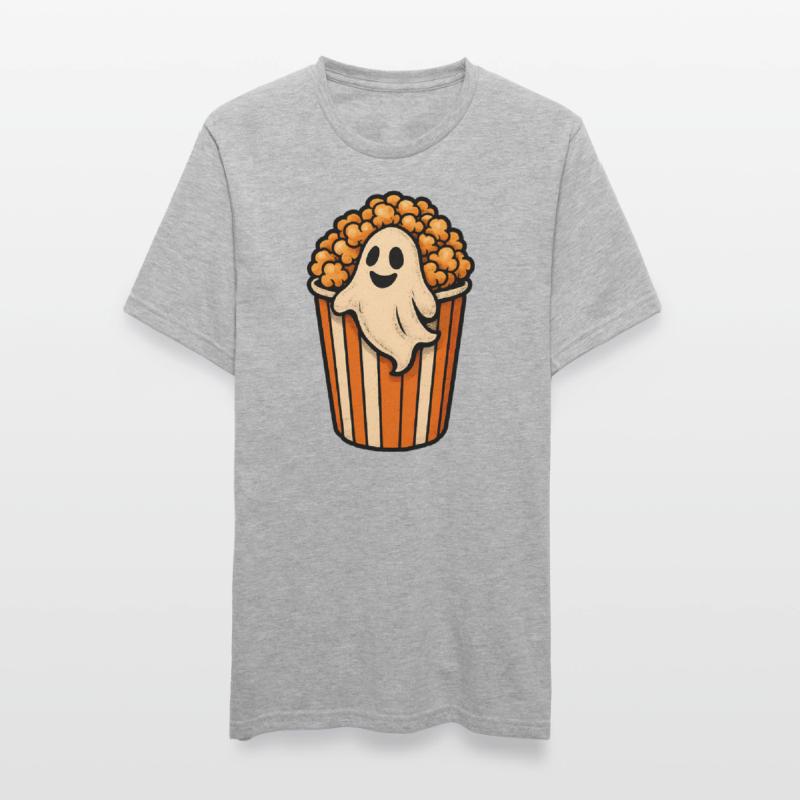 Fantôme de pop-corn dans le pot de pop-corn T-shirt polycoton Unisexe