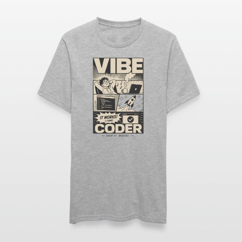 Vibe Coder Programmeur Humour T-shirt polycoton Unisexe