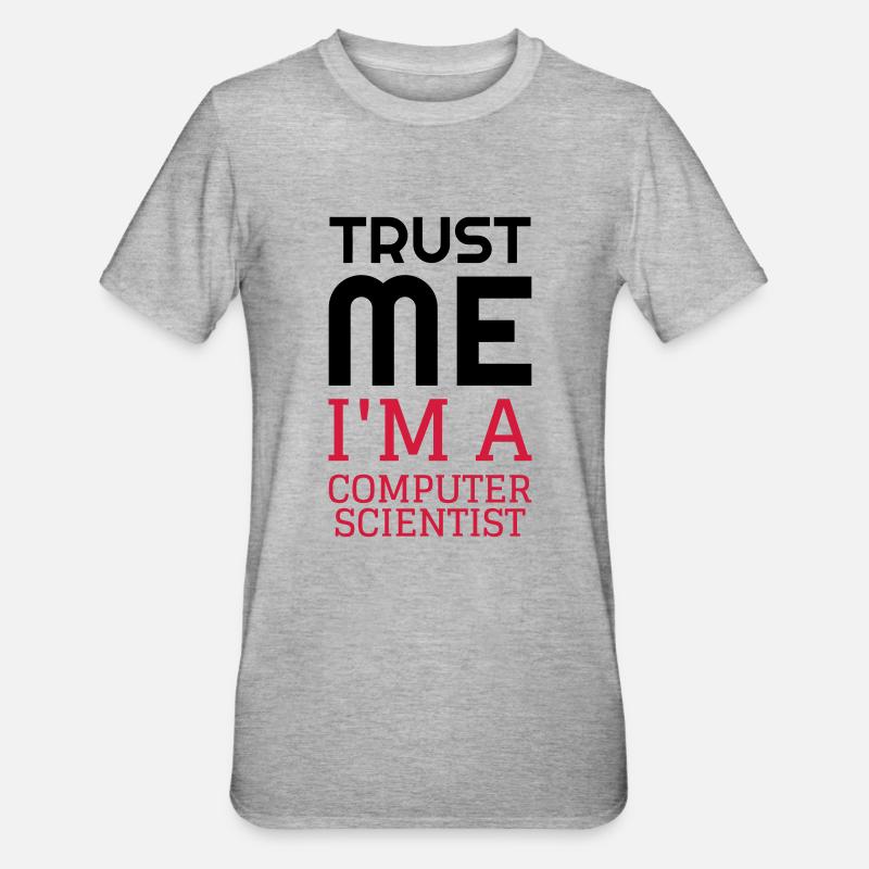 Computer / Informatiker / Aussenseiter / Ingenieur - Unisex Polycotton T-Shirt - Grau meliert