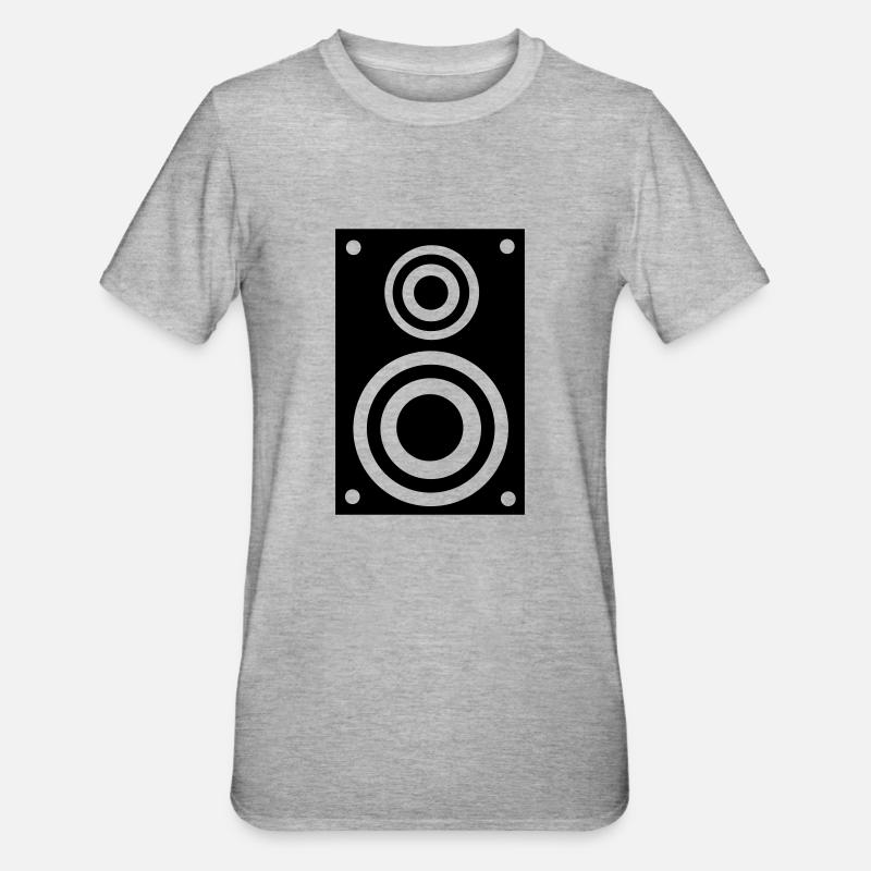 Lautsprecher - Box - Unisex Polycotton T-Shirt - Grau meliert