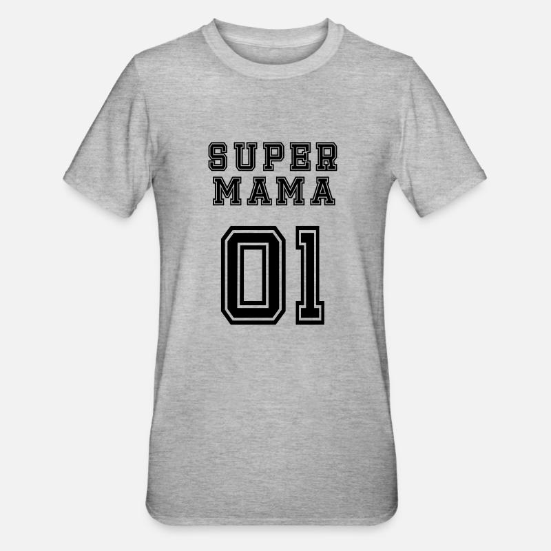 Supermama - Unisex Polycotton T-Shirt - Grau meliert