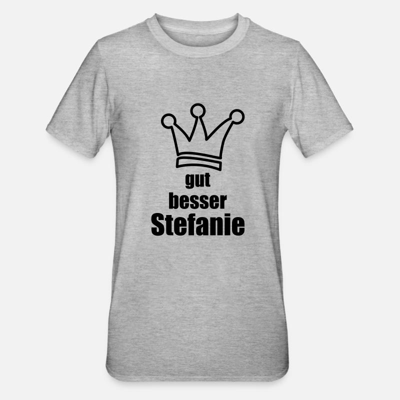 Stefanie - Unisex Polycotton T-Shirt - Grau meliert