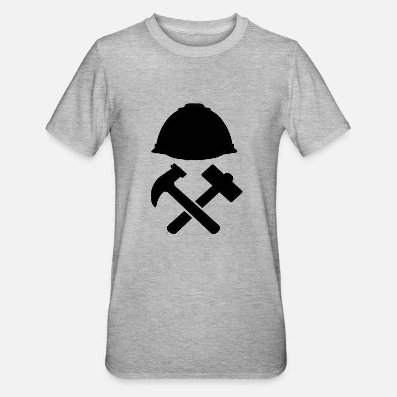 construction worker - T-shirt polycoton Unisexe - gris chiné