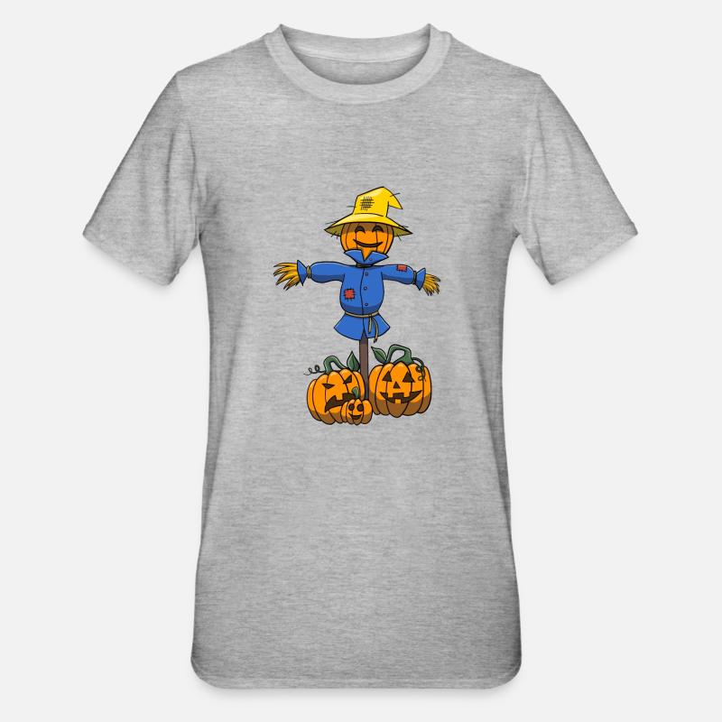 Vogelscheuche - Unisex Polycotton T-Shirt - Grau meliert
