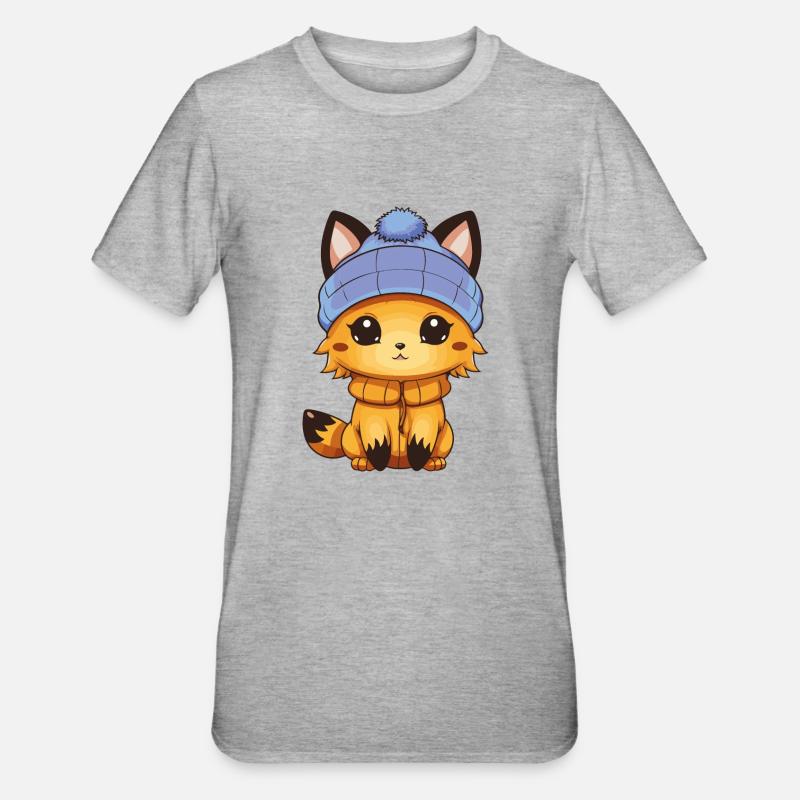 Fox Comic - Unisex Polycotton T-Shirt - heather grey