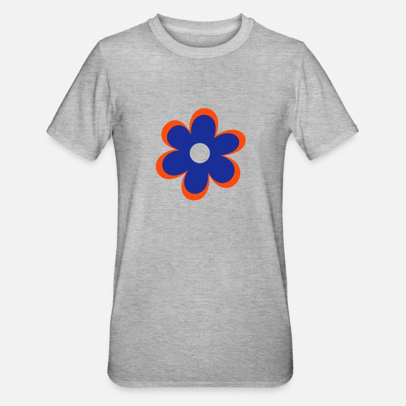 Fleurs - T-shirt polycoton Unisexe - gris chiné