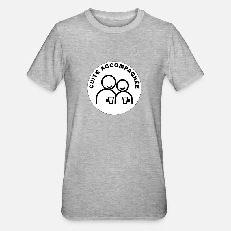 cuite accompagnee - T-shirt polycoton Unisexe - gris chiné