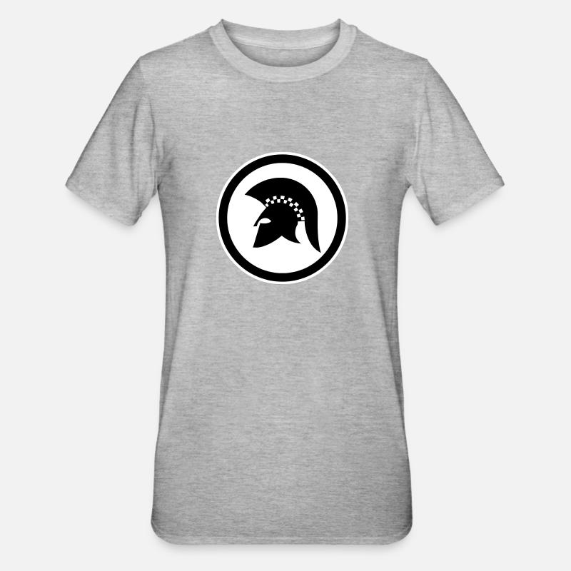 caractères de reggae ska trojan - T-shirt polycoton Unisexe - gris chiné