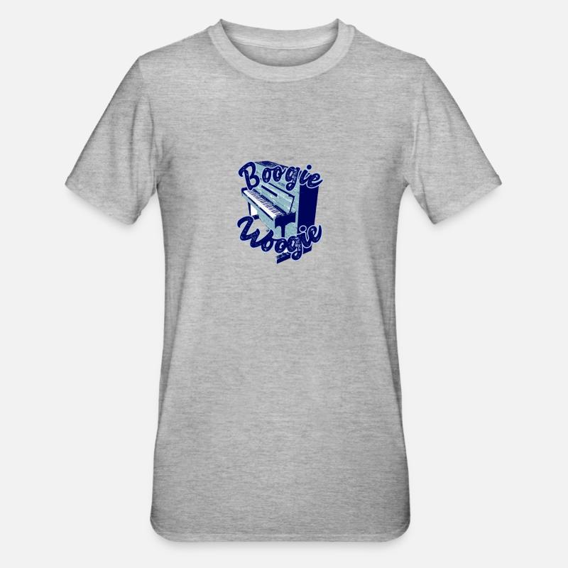 Boogie Woogie Piano Design - T-shirt polycoton Unisexe - gris chiné