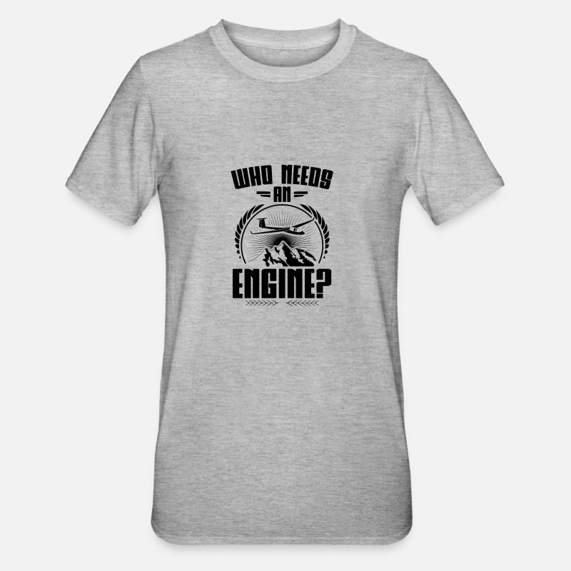 Glider | Glider flight glider pilot gift - Unisex Polycotton T-Shirt - heather grey