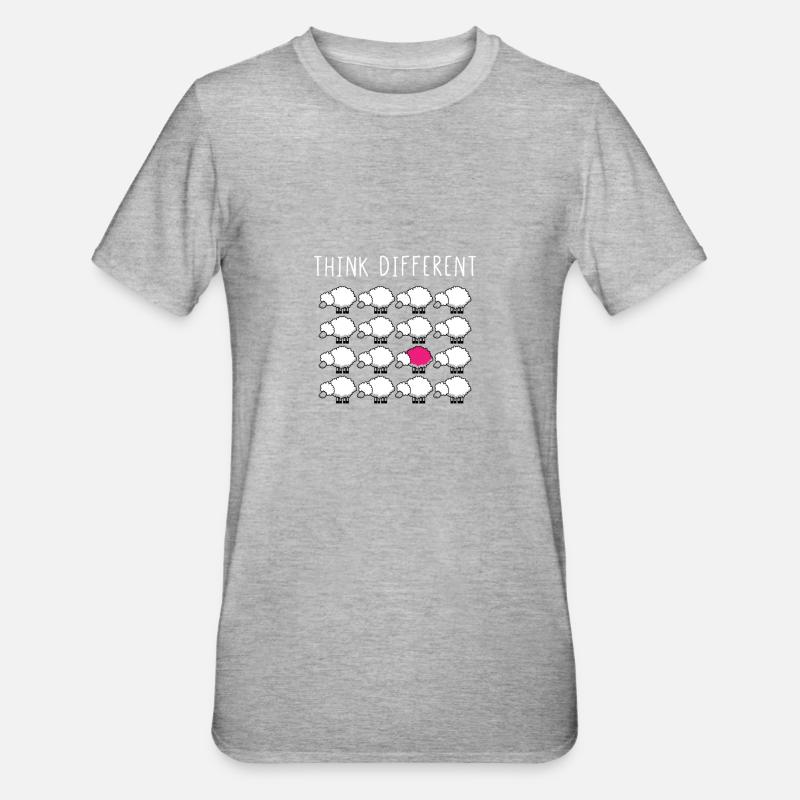 Think Different - Unisex Polycotton T-Shirt - heather grey