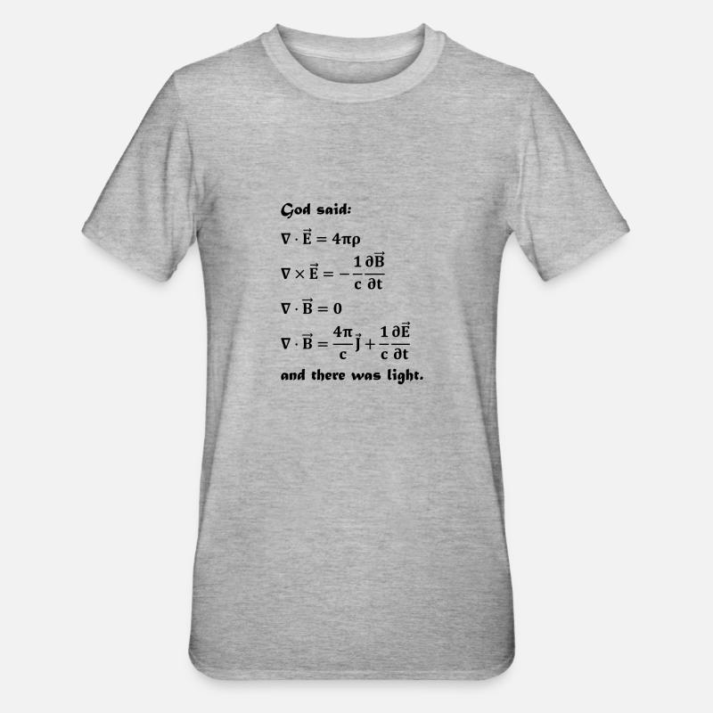 Physics Formula Equations Physicist Gift - Unisex Polycotton T-Shirt - heather grey