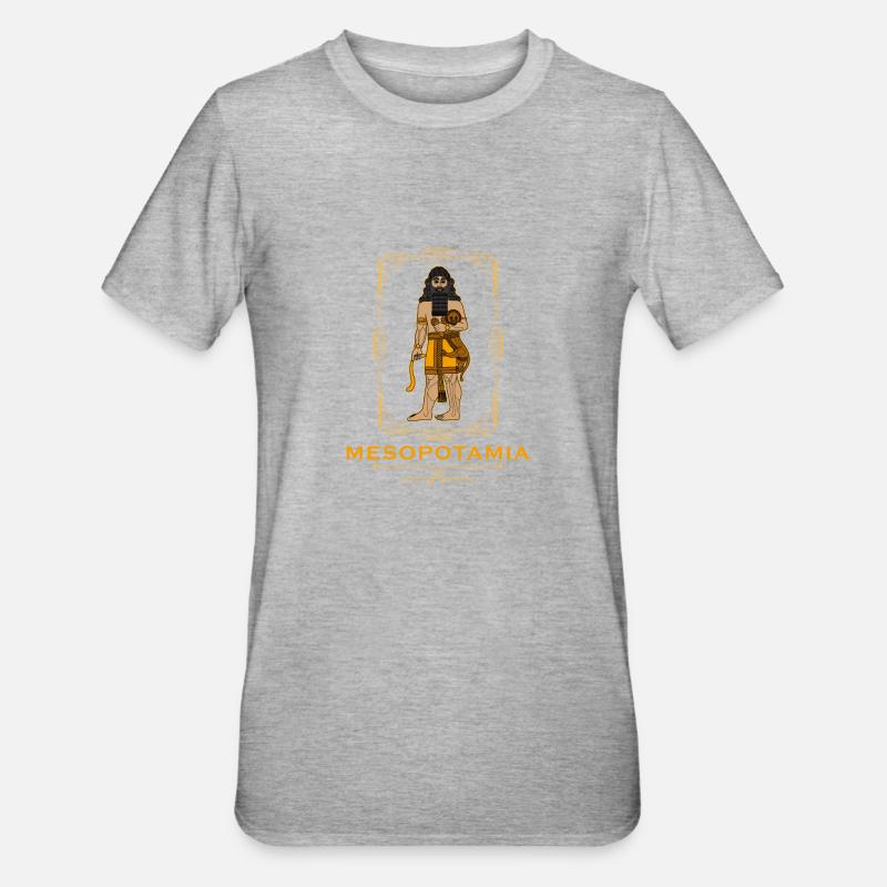 Geschichte Gilgamesch Antike Sumer Assyrien - Unisex Polycotton T-Shirt - Grau meliert